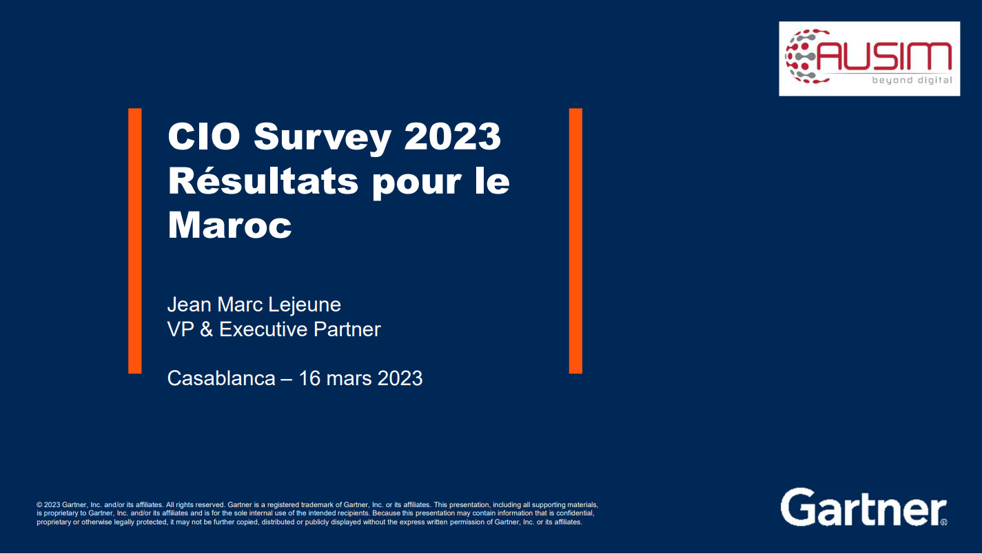 Publication du rapport spécial Maroc – CIO Survey Gartner